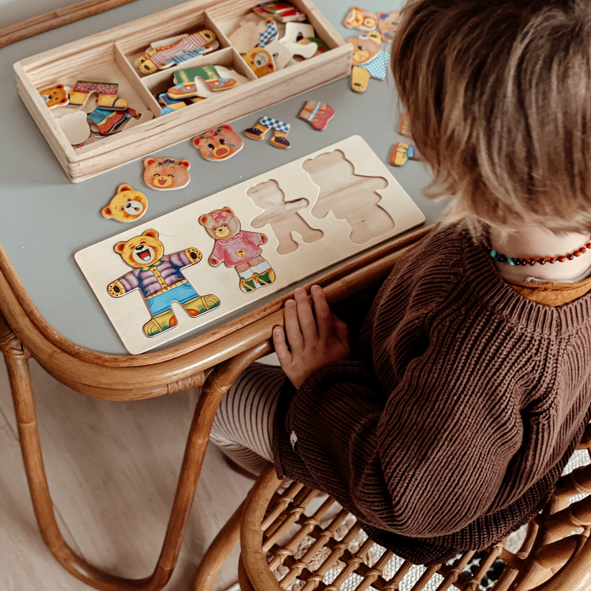 Houten Puzzel – Duurzaam Beukenhout, 100 Outfit Combinaties – Geschikt voor Kinderen vanaf 2 Jaar-3