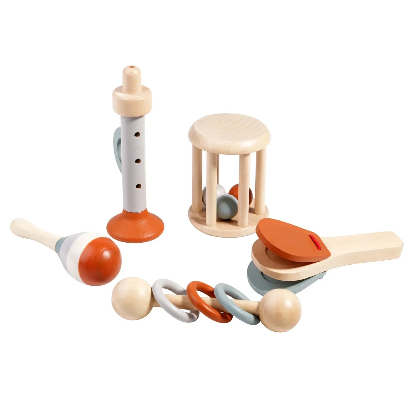 Houten Muziekset – Duurzaam Hout, Stimuleert Creativiteit & Motoriek – Voor Baby's vanaf 6 Maanden-5