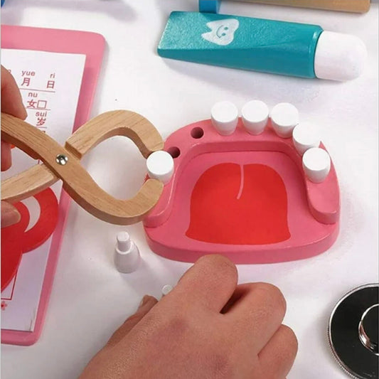 Houten Dokter Set – 20 Stukken, Niet-Toxisch Hout – Creatief en Educatief Speelgoed voor Kinderen 2
