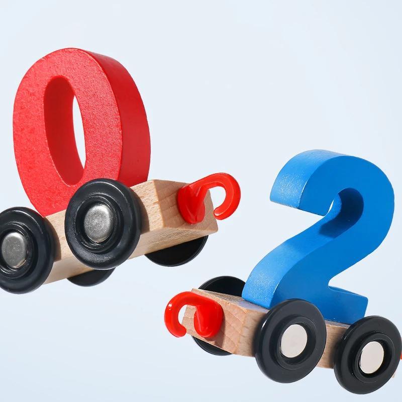 Houten Cijfer Trein – Educatief Speelgoed voor Peuters, Duurzaam Hout voor Tellen & Sorteren, Geschikt voor 3 Jaar-6