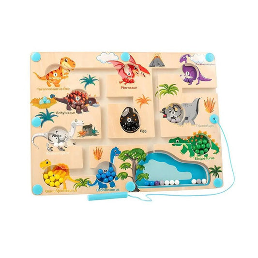 Magnetisch Dinosaurus Labyrint – Educatief Speelgoed, Fijne Motoriek, Kleur- en Teltijd 1