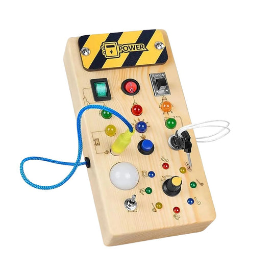 Houten Drukbord – Interactief Speelpaneel voor Peuters, Ondersteunt Motorische Vaardigheden 1