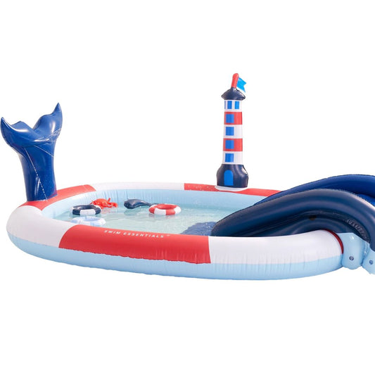 Opblaasbaar Kinderzwembad – Walvisontwerp, Duurzaam – Voor Kinderen vanaf 2 Jaar, 98x68x20 cm-1