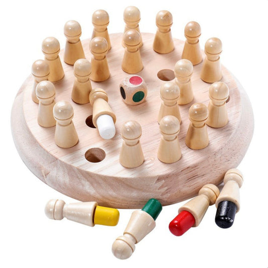 Geheugenspel – Houten Spel met Kleurrijke Speelstenen, Bevorderd Geheugen en Probleemoplossend Vermogen 1
