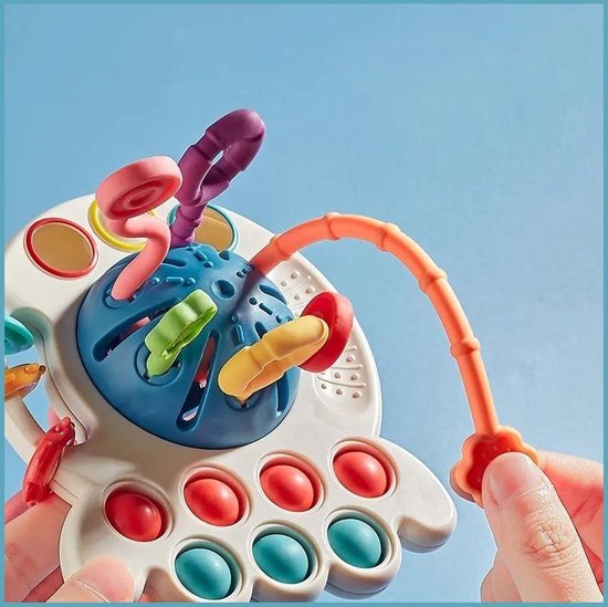Interactief Sensorisch Speelgoed OctoPlay Octopus – BPA-vrij Fidget Speelgoed voor Motorische Ontwikkeling en Zintuiglijke Stimulatie-4