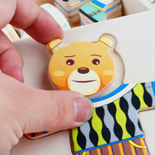 Houten Puzzel – Educatief Speelgoed voor Peuters, Stimuleert Creativiteit en Probleemoplossend Vermogen 2