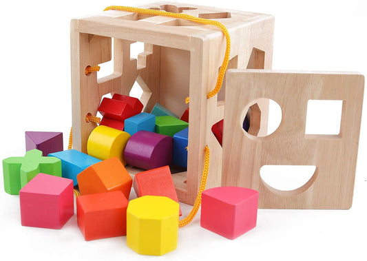 Houten Vormenspel – Educatief Speelgoed voor 1 Jaar, Stimuleert Kleur- en Vormherkenning-1