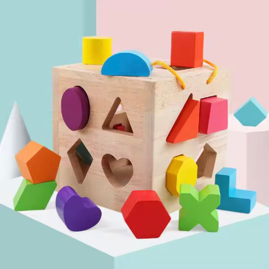 Geometrische Blokken – Educatief Speelgoed van Hout voor Creatieve Ontwikkeling en Motorische Vaardigheden 1