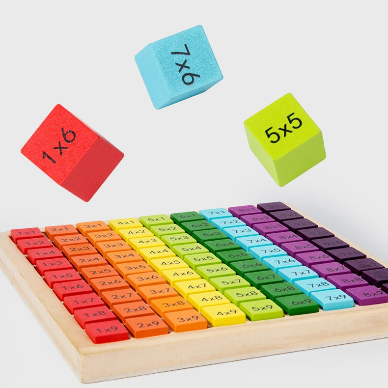 Houten Vermenigvuldigingstafel – Educatief Speelbord met 81 Blokken – Veilig en Duurzaam Educatief Speelgoed 3