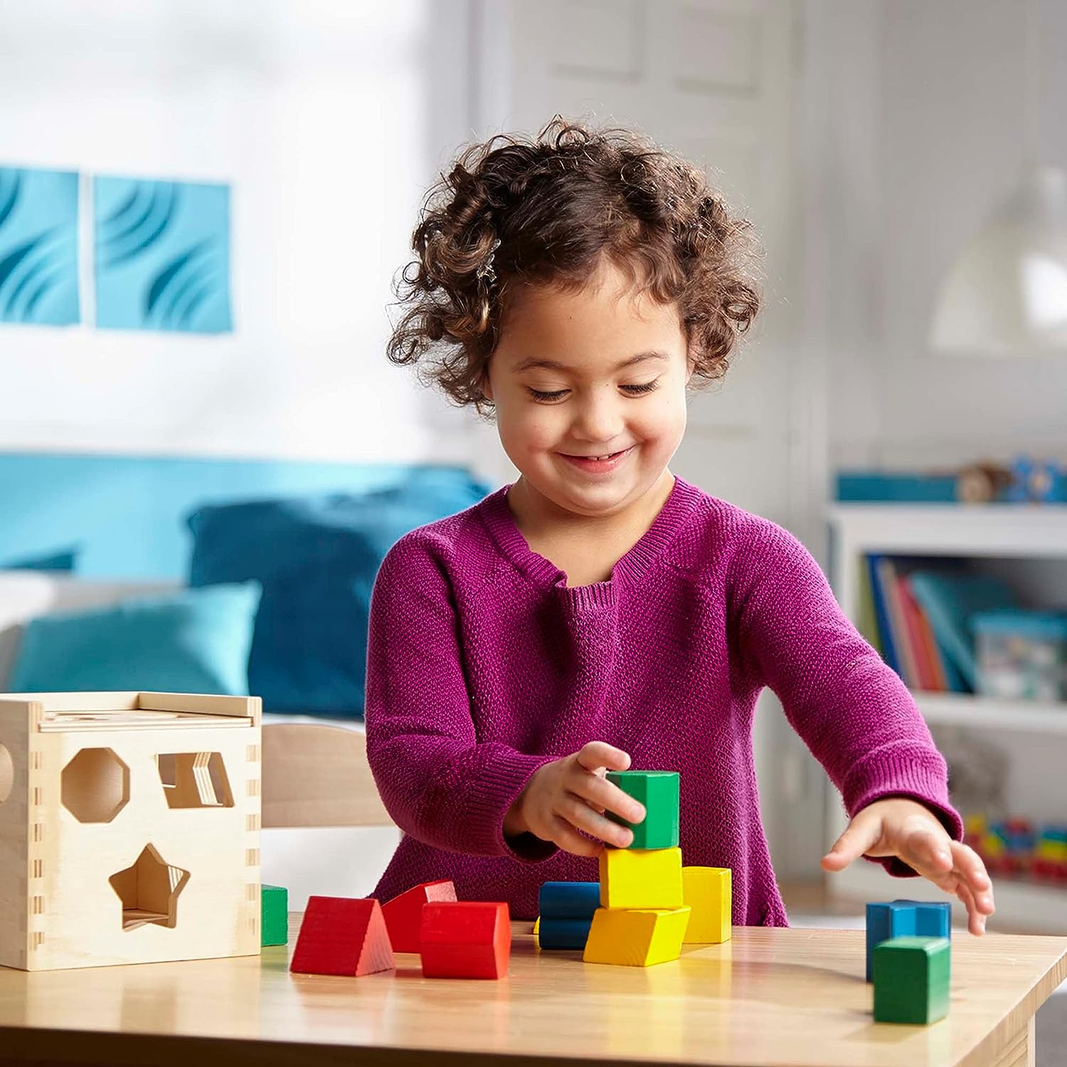 Houten Vormenspel – Educatief Speelgoed voor 1 Jaar, Stimuleert Kleur- en Vormherkenning-3