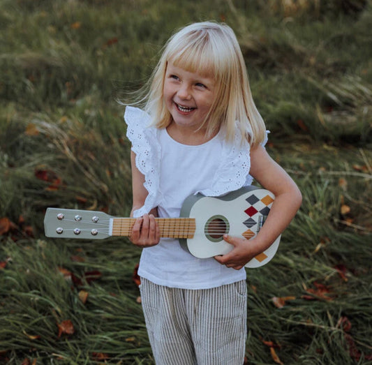 Houten Kindergitaar – Educatief Speelgoed met 6 Snaren – Stimuleert Creativiteit en Motoriek