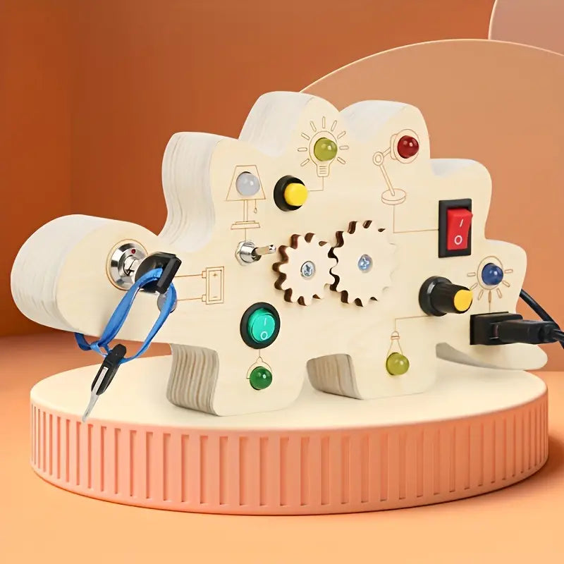 Activiteitenbord – Houten Montessori Speelgoed met Educatieve Activiteiten – Stimuleert Creativiteit en Motoriek 0