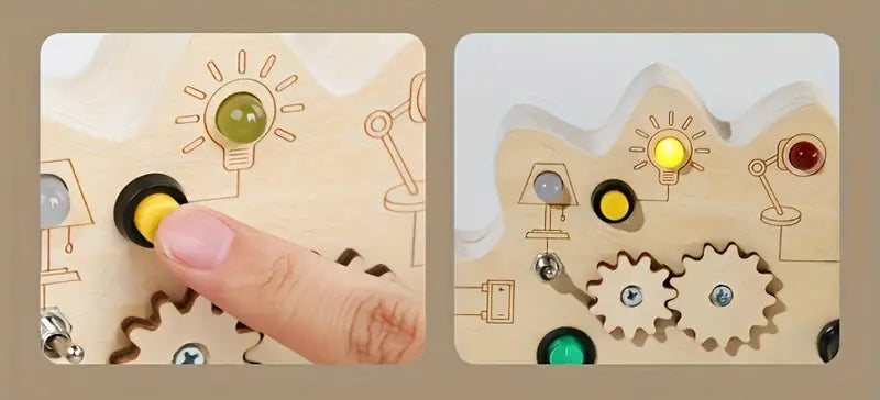Activiteitenbord – Houten Montessori Speelgoed met Educatieve Activiteiten – Stimuleert Creativiteit en Motoriek 3