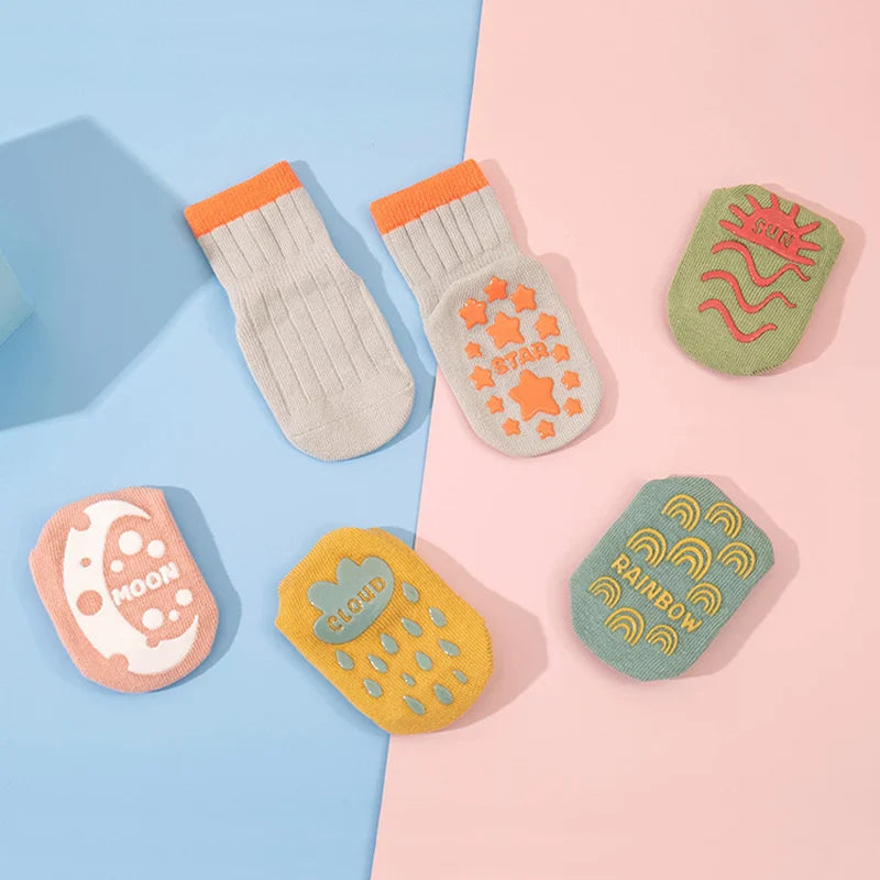 Antislip Sokken – Ademend Katoen met Antislipzool voor Veilig Spelen – Voor Baby's en Peuters 2