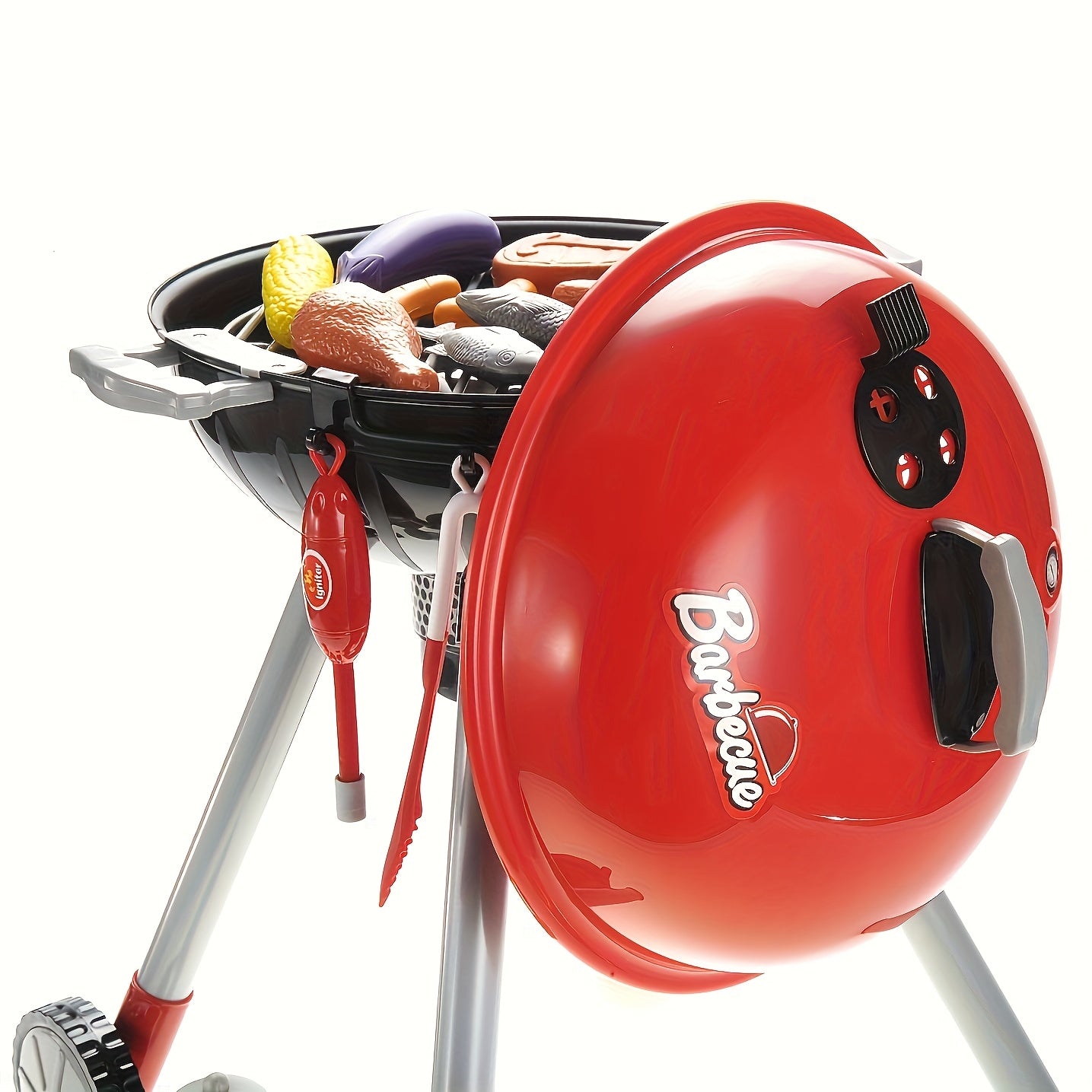 BBQ Grill Speelset – Inclusief Realistische Voedselitems en Draaibare Wielen – Duurzaam en Veilig 4