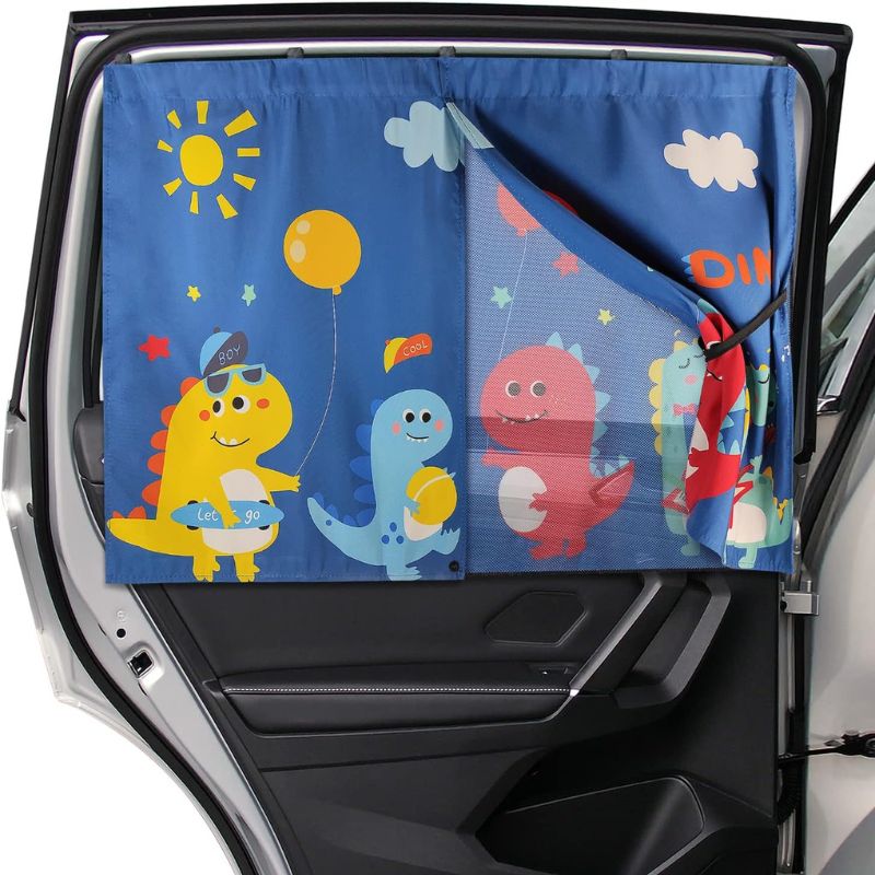 Baby Autogordijn – UV-bescherming, Magnetische Installatie, Insectenbescherming – Universeel voor Alle Auto's 2