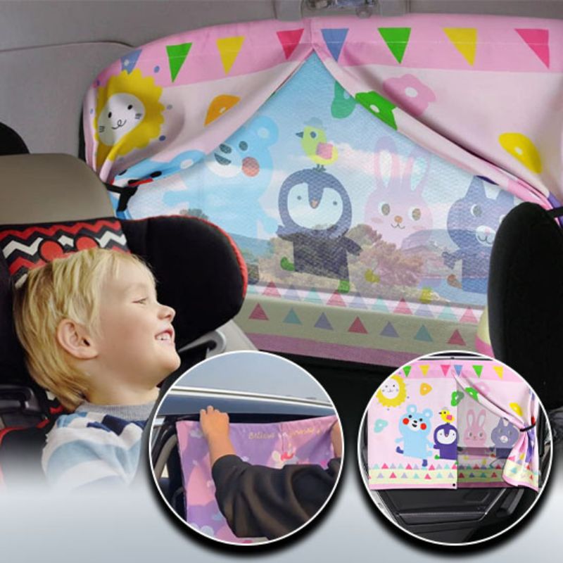 Baby Autogordijn – UV-bescherming, Magnetische Installatie, Insectenbescherming – Universeel voor Alle Auto's 3