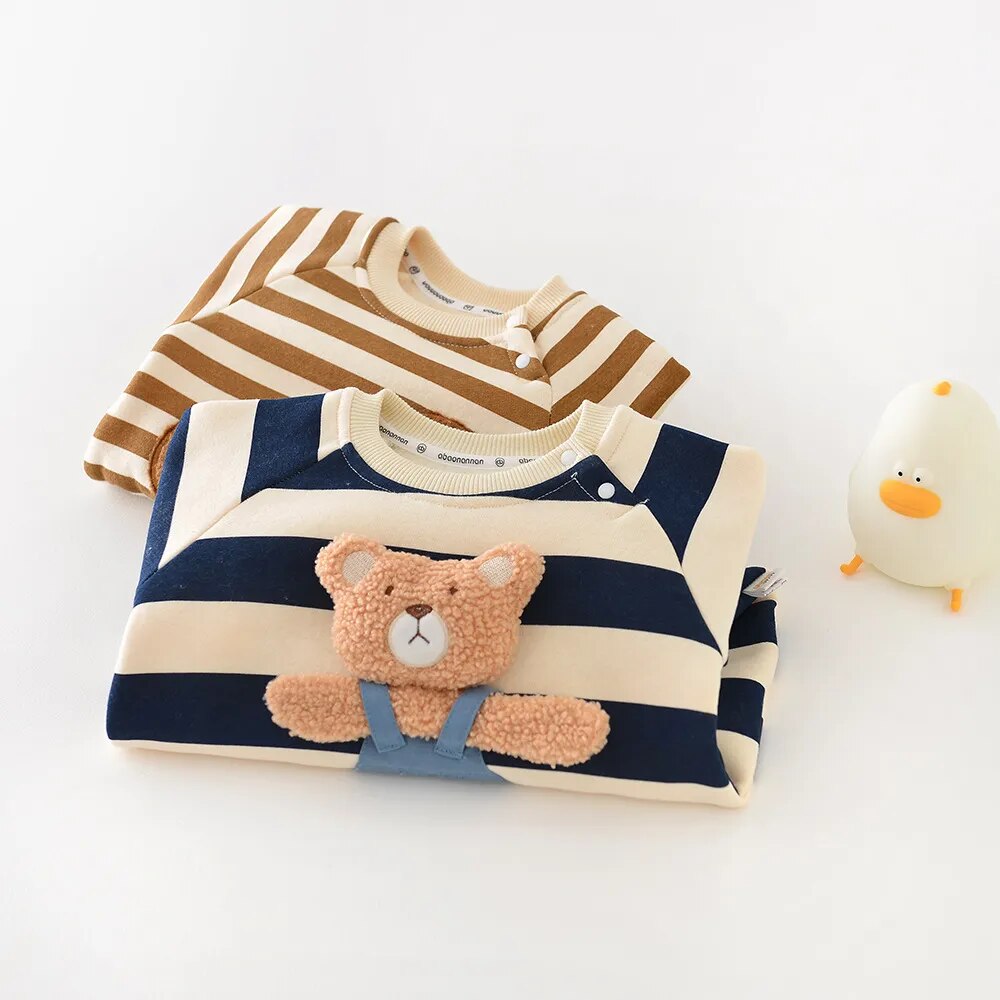 Baby Bodysuit – Zacht Katoen met Geborduurd Beertje – Perfect voor Baby Kleding en Knuffelen 2