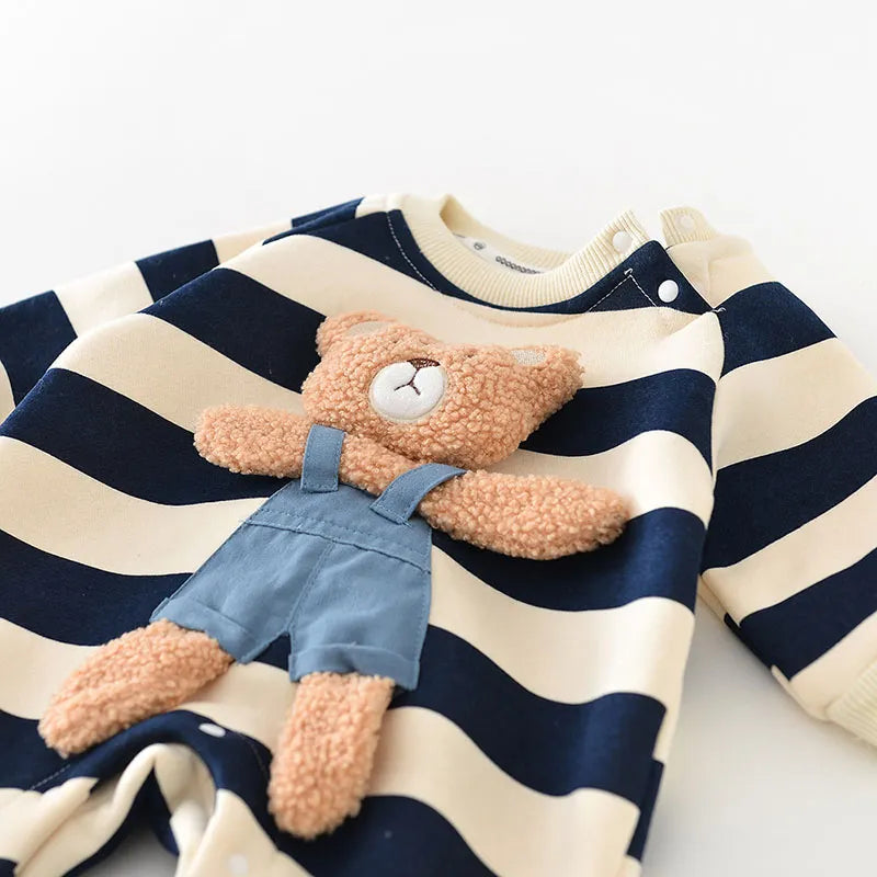 Baby Bodysuit – Zacht Katoen met Geborduurd Beertje – Perfect voor Baby Kleding en Knuffelen 4