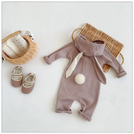 Baby Romper – Schattig Konijnen Design, 100% Katoen – Perfect voor Comfortabele Dagen 1