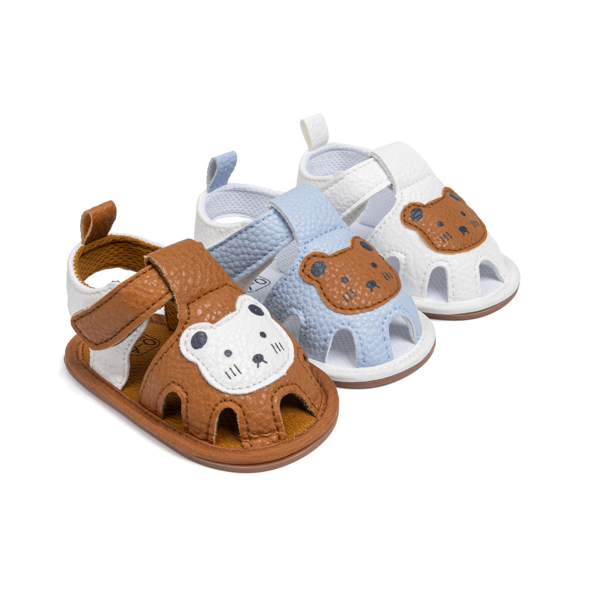 Baby Sandalen – Comfortabel PU-leer, Antislip Zool, Open Neus met Berenprint – Perfect voor Actieve Peuters 5