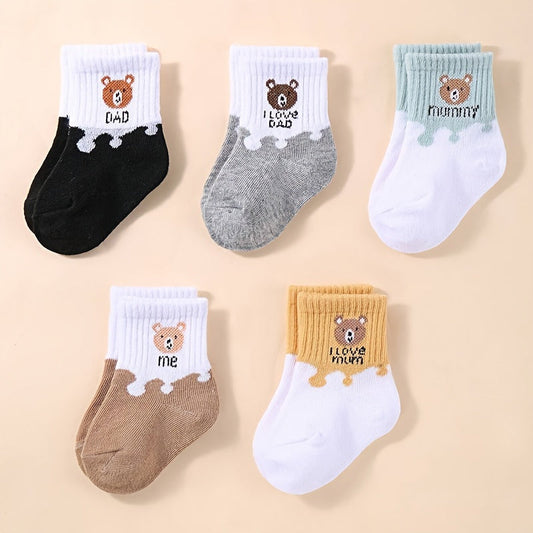 Baby Sokken – 5 Paar Rekbare Enkelsokken van Ademend Materiaal – Comfortabel en Stijlvol 0