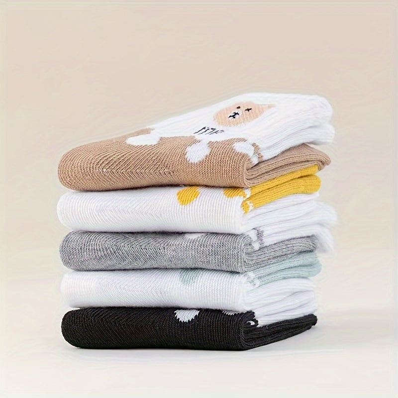 Baby Sokken – 5 Paar Rekbare Enkelsokken van Ademend Materiaal – Comfortabel en Stijlvol 5