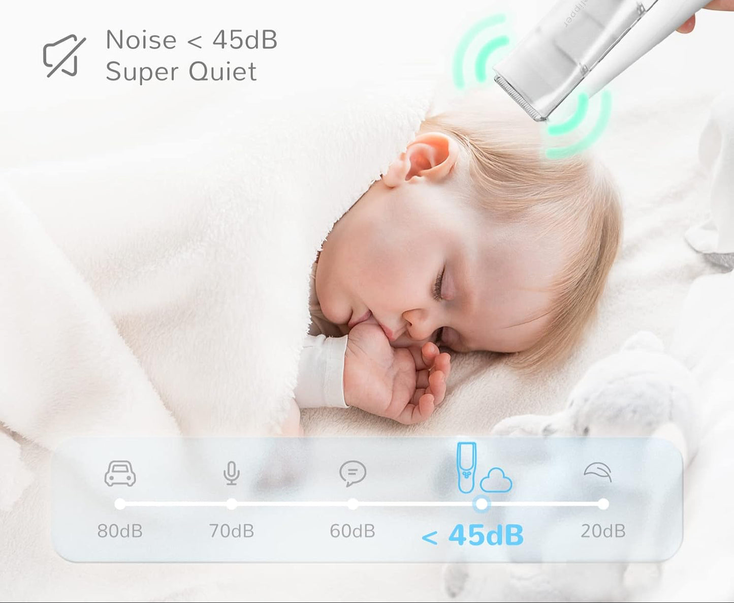 Baby Tondeuse – Waterdichte Snoerloze Tondeuse met Automatische Haaropzuiging – Inclusief Opbergdoos 2