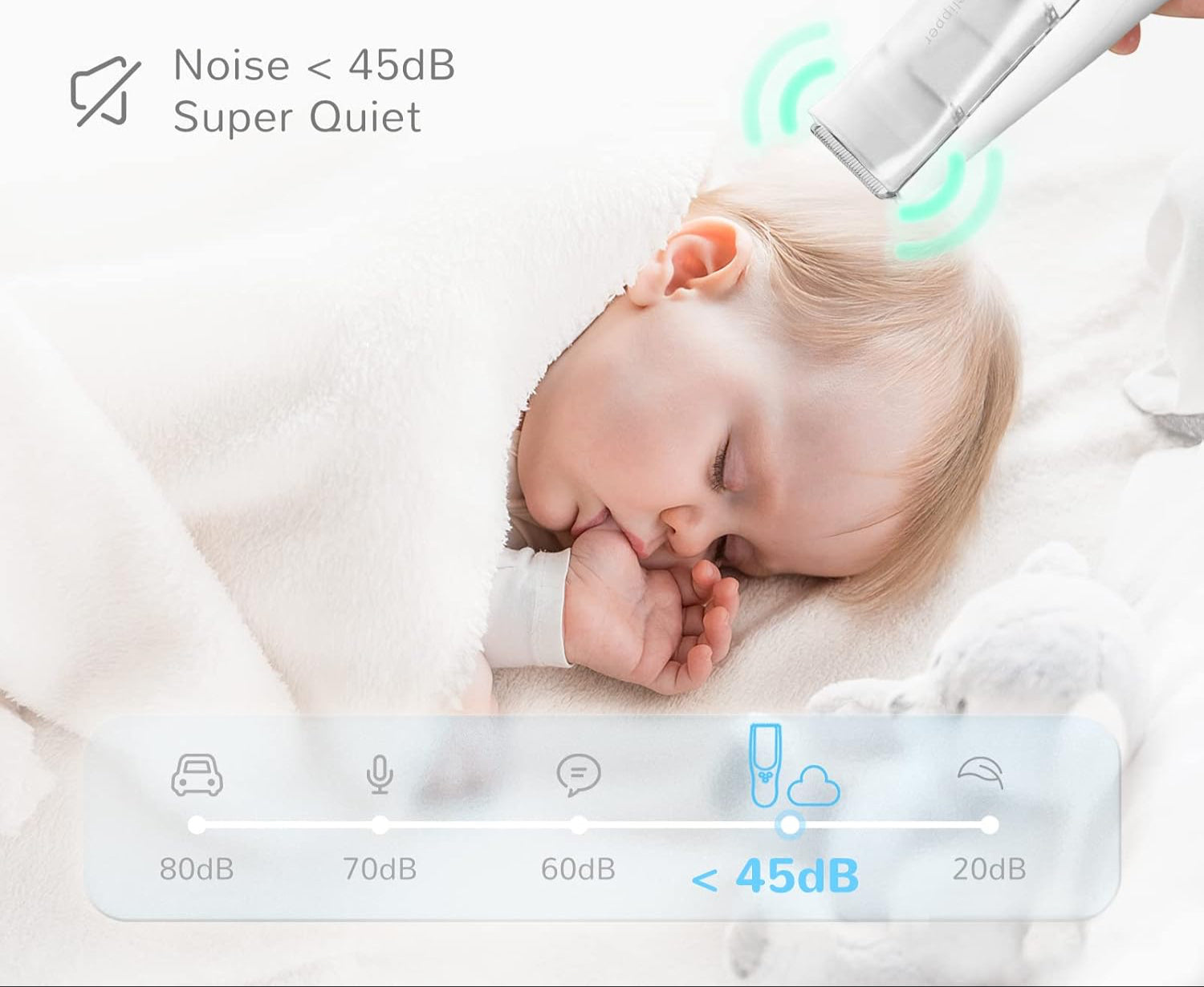 Baby Tondeuse – Waterdichte Snoerloze Tondeuse met Automatische Haaropzuiging – Inclusief Opbergdoos 2