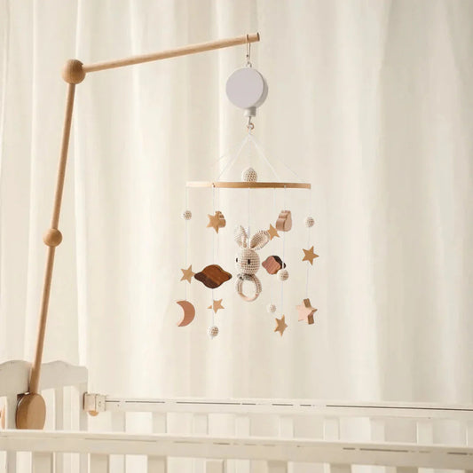 Babymobiel – Rustgevende Houten Ontwerpen met Babyveilig Vilt – Ideaal voor Zintuiglijke Ontwikkeling 1