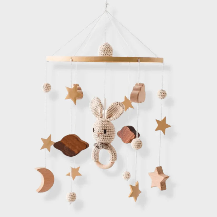 Babymobiel – Rustgevende Houten Ontwerpen met Babyveilig Vilt – Ideaal voor Zintuiglijke Ontwikkeling 10