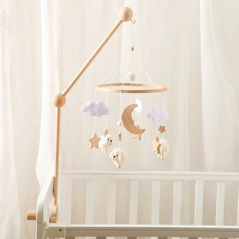 Babymobiel – Rustgevende Houten Ontwerpen met Babyveilig Vilt – Ideaal voor Zintuiglijke Ontwikkeling 4