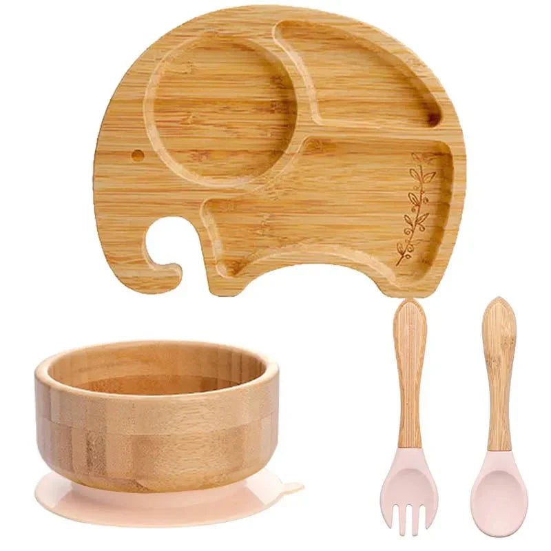 Babyservies – Bamboe Set met Zuignap, BPA-vrij en Natuurlijk – Perfect voor Kleine Eters 9