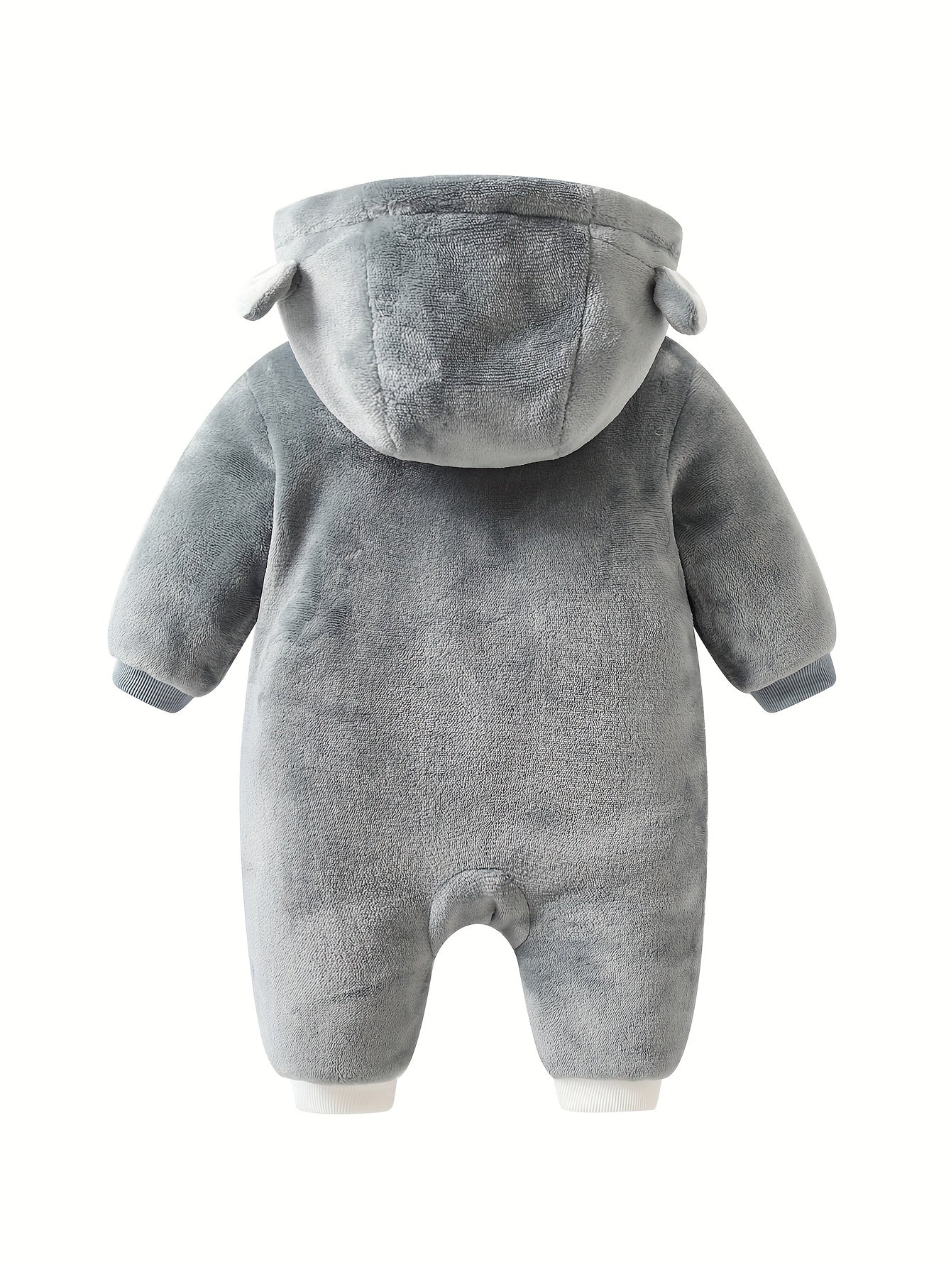 Beer Romper – Zachte Flanelstof met Oortjes, Ideaal voor Herfst en Winter 8