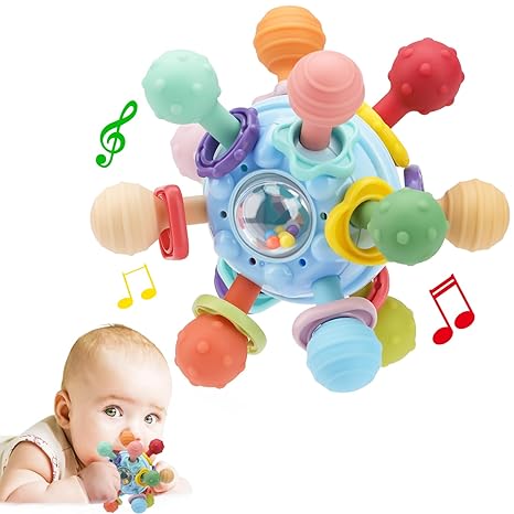 Bijtspeelgoed – Zacht Siliconen, Stimuleert Zintuigen, BPA-vrij – Ideaal voor Baby’s 0
