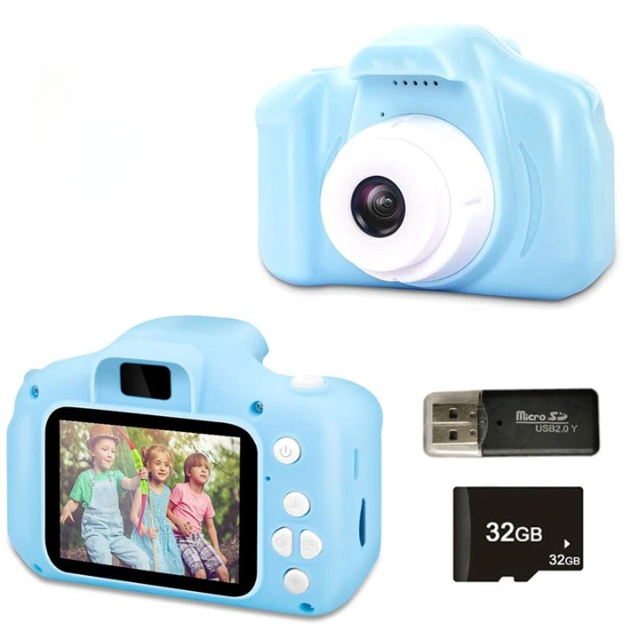 Kindercamera – Schokbestendig ABS, 1080P HD Dual Lens – Voor Creatieve Kinderen 1