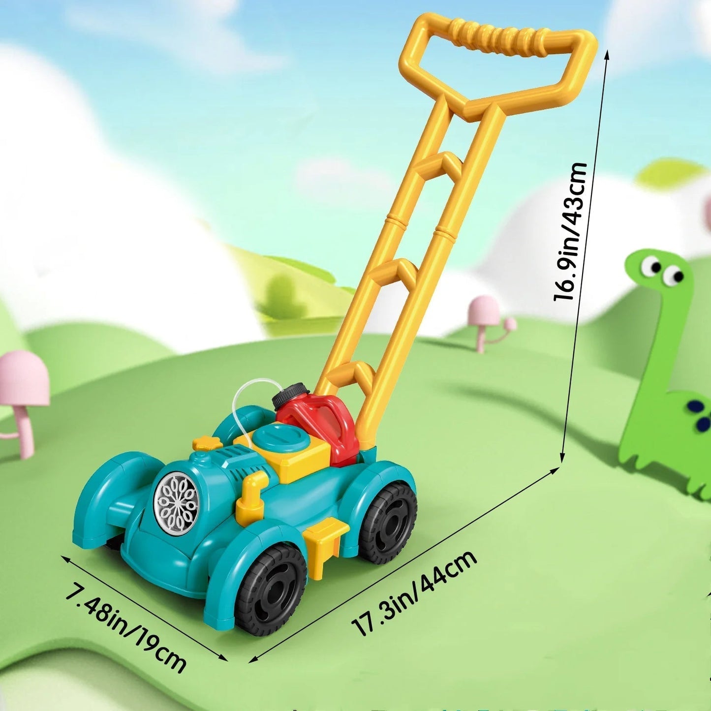 Bubbelgrasmaaier – Actief Buitenspeelgoed voor Kinderen, Bevorder Motorische Vaardigheden – Geschikt voor Buitenspeelgoed 3 Jaar 0