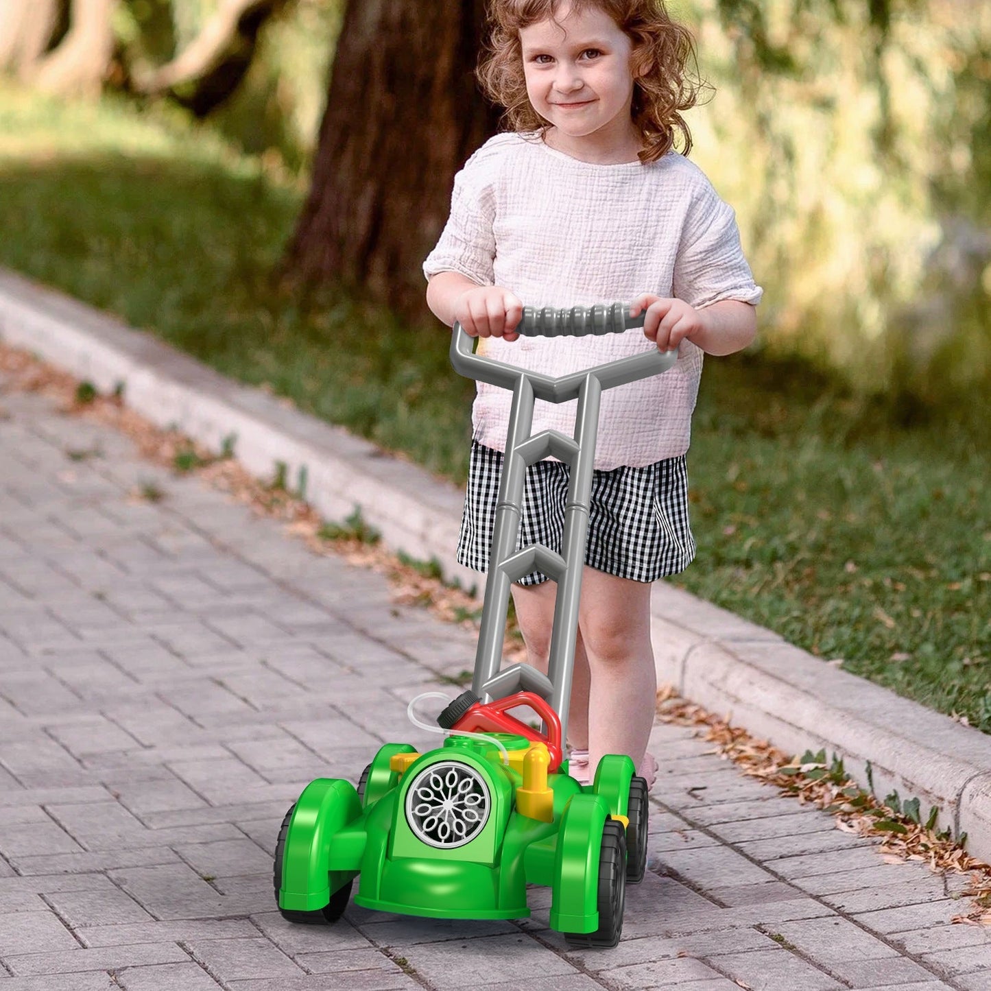 Bubbelgrasmaaier – Actief Buitenspeelgoed voor Kinderen, Bevorder Motorische Vaardigheden – Geschikt voor Buitenspeelgoed 3 Jaar 4