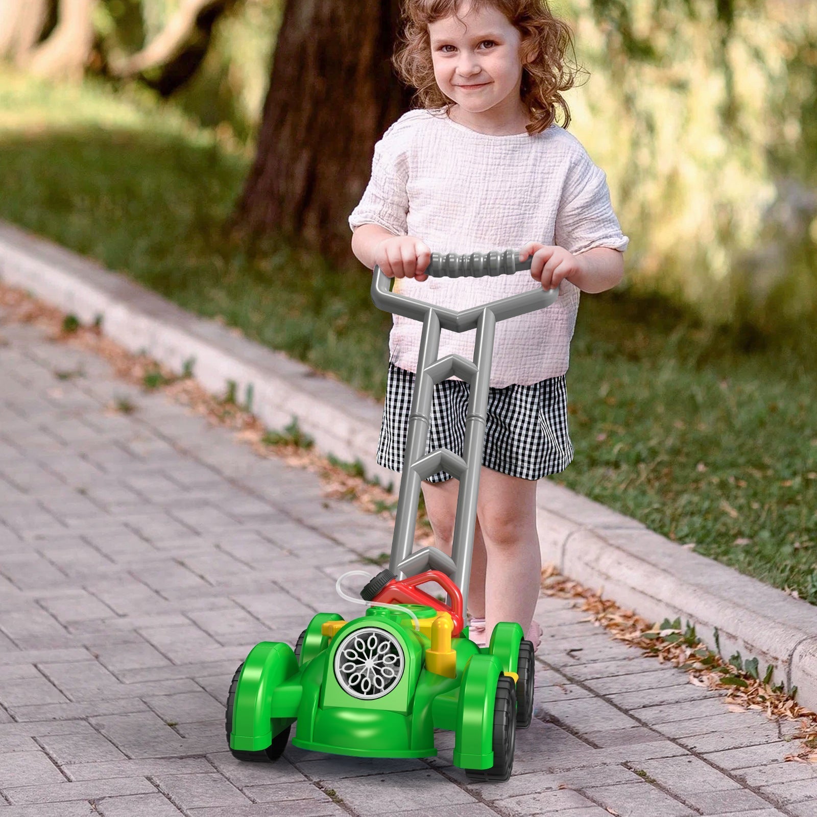 Bubbelgrasmaaier – Actief Buitenspeelgoed voor Kinderen, Bevorder Motorische Vaardigheden – Geschikt voor Buitenspeelgoed 3 Jaar 4