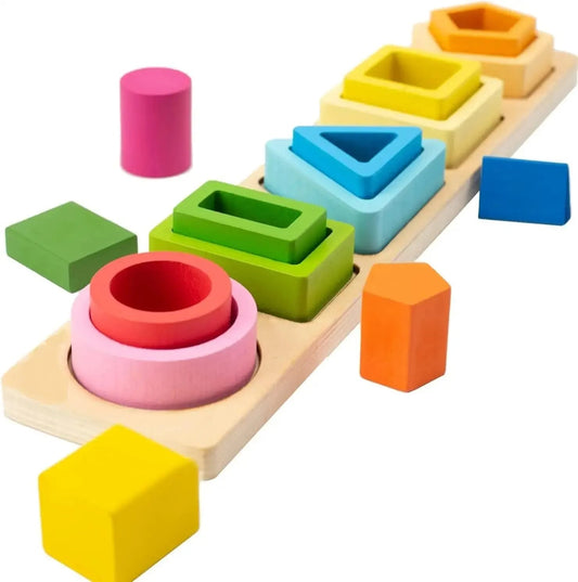 Stapelspeelgoed – Montessori Houten Blokken voor Creatieve Ontwikkeling en Fijne Motoriek 1