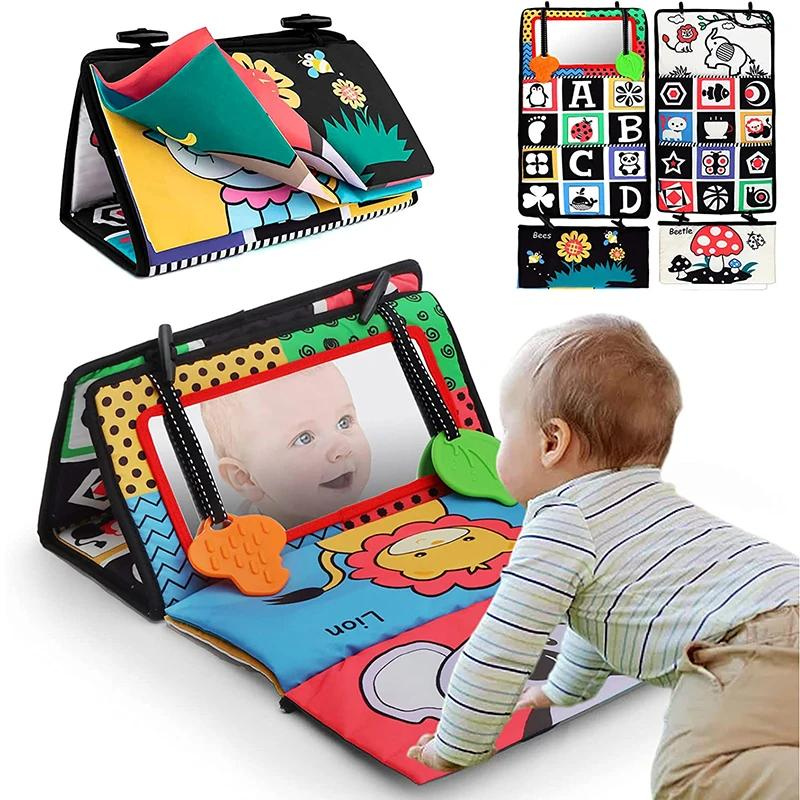 Sensorisch Boek – Veilig Spiegelspel met Knisperende Texturen en Contrasten – Ideaal voor Tummy Time 3