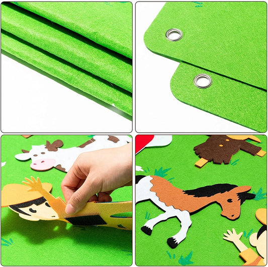Dieren Viltbord – Educatieve Decoratie van Zacht Vilt, Interactief en Veilig voor Kinderen 1