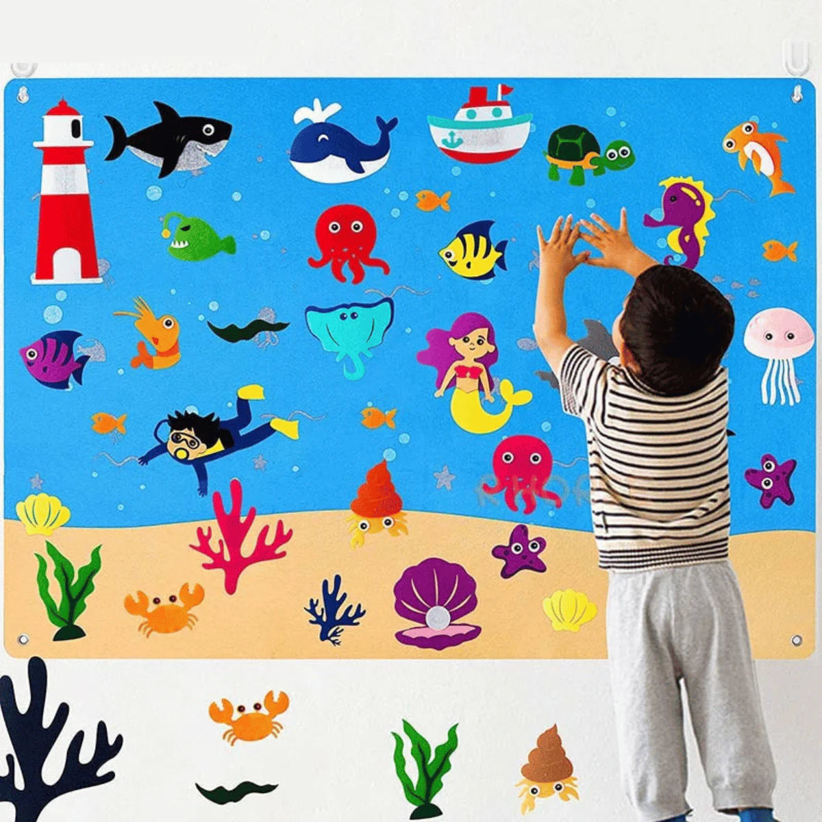 Dieren Viltbord – Educatieve Decoratie van Zacht Vilt, Interactief en Veilig voor Kinderen 3