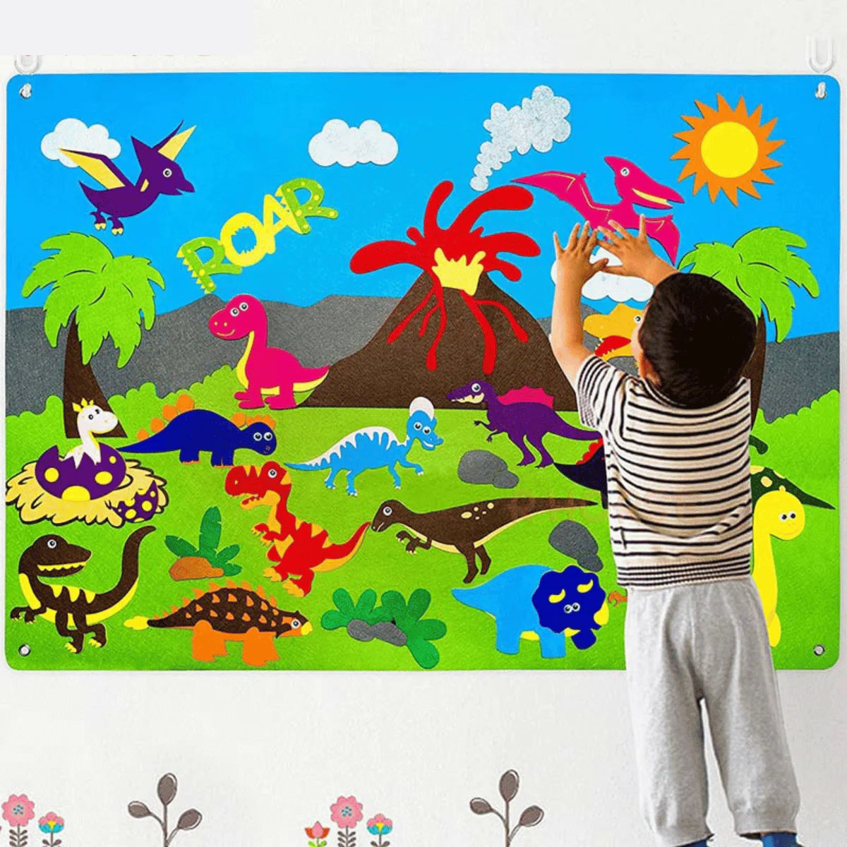 Dieren Viltbord – Educatieve Decoratie van Zacht Vilt, Interactief en Veilig voor Kinderen 6