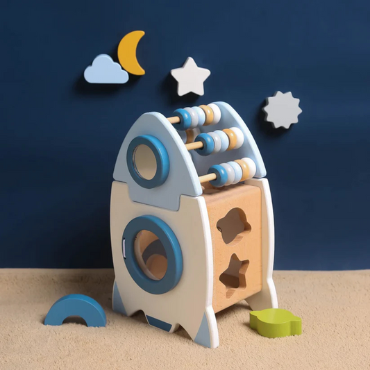 Educatief Houten Blokkenspel – Creatief Ruimtevaart Speelgoed voor Kinderen, Stimuleert Motoriek en Probleemoplossend Vermogen 1