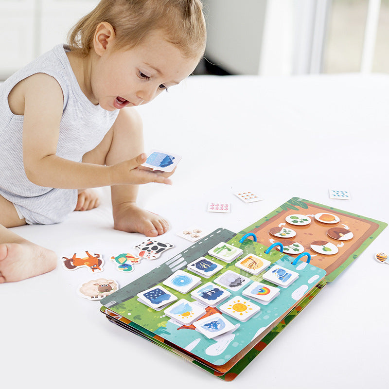 Educatief Speelboek – Interactief Avontuur met Boerderij- of Dinosaurusthema, Waterafstotend Karton – Voor Kleuters 2