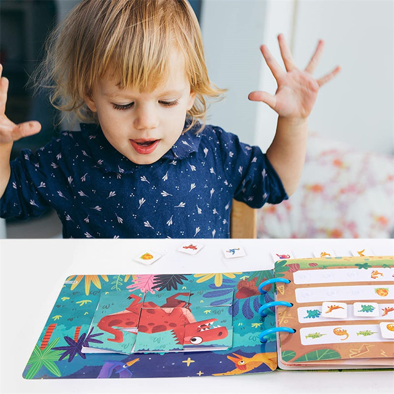 Educatief Speelboek – Interactief Avontuur met Boerderij- of Dinosaurusthema, Waterafstotend Karton – Voor Kleuters 5