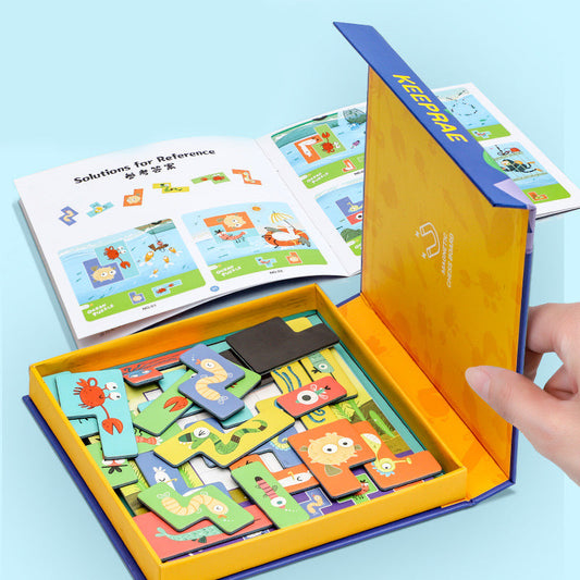 Educatieve Puzzel – Magnetische Oceaandieren, Veilig en Duurzaam – Bevorder Creativiteit en Motoriek 0