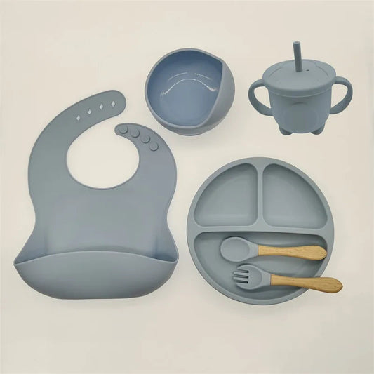 Eetset voor Baby's – Veilig Silicone, Vaatwasserbestendig, Morsbestendig, Drie Compartimenten 11
