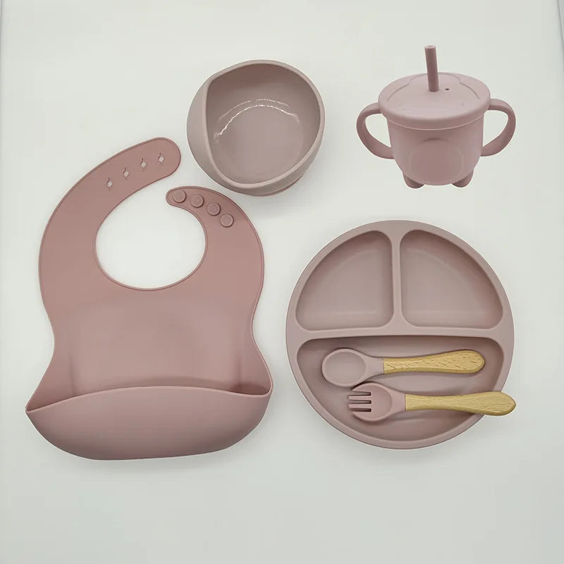 Eetset voor Baby's – Veilig Silicone, Vaatwasserbestendig, Morsbestendig, Drie Compartimenten 14